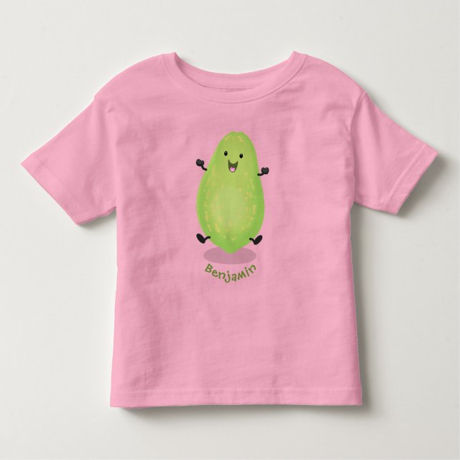 Camiseta De Bebé Cute kawaii papaya paw personalizado ilustracion (Anverso)