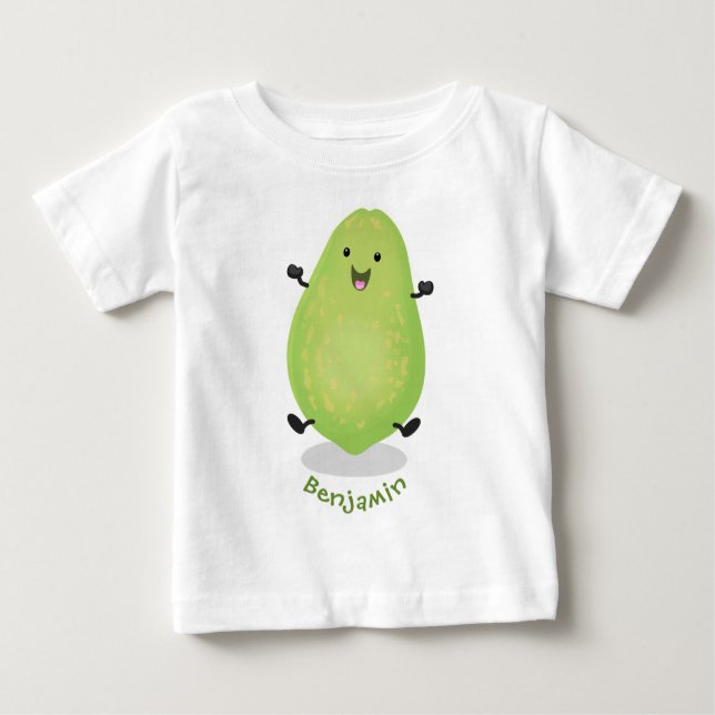 Camiseta De Bebé Cute kawaii papaya paw personalizado ilustracion (Anverso)