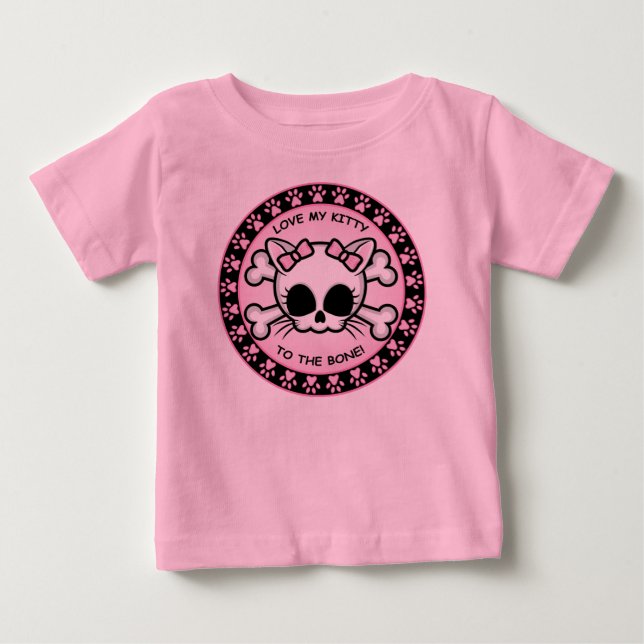 Camiseta De Bebé Cute Kitty Skull (Anverso)