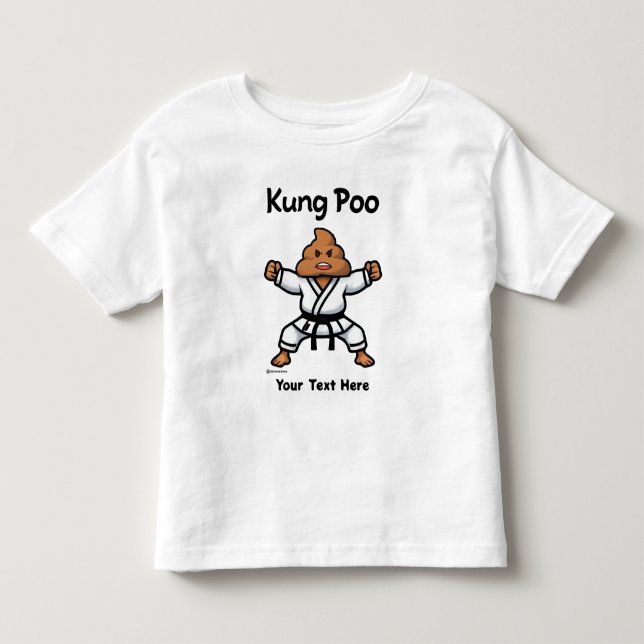 Camiseta De Bebé Cute Kung Poo Karate (Anverso)