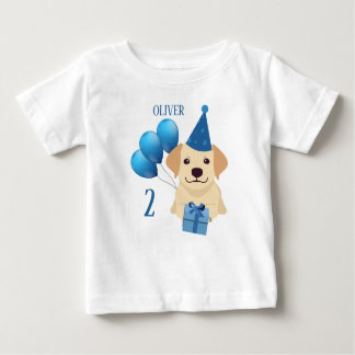 Camiseta De Bebé Cute Labrador Recuperever Birthday Boy T-Shirt