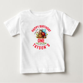 Camiseta De Bebé Cute Ladybug Primer cumpleaños | Partido del tema