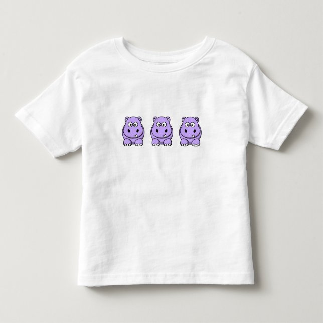Camiseta De Bebé Cute Lavender Hippo (Anverso)
