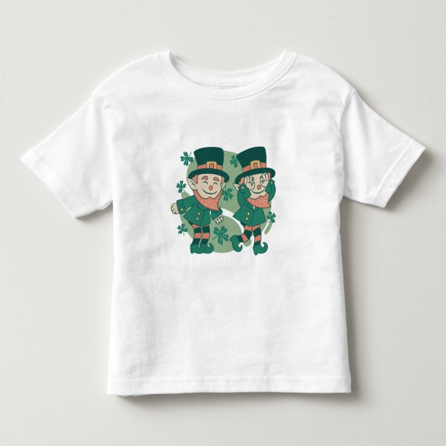 CAMISETA DE BEBÉ CUTE LEPRECHAUN GRIDDY DANCE ST PATRICKS DAY 2023 (Anverso)