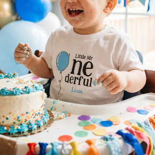 Camiseta De Bebé Cute Little Mr Onederful Globo de Primer Cumpleaño