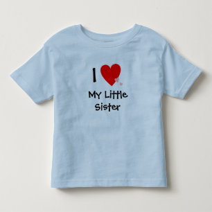Camiseta De Bebé Cute me encanta (corazón) mi hermanita
