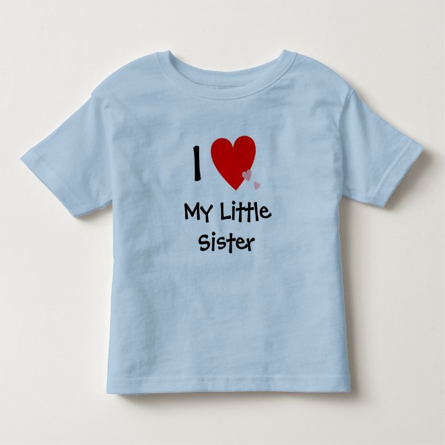 Camiseta De Bebé Cute me encanta (corazón) mi hermanita (Anverso)
