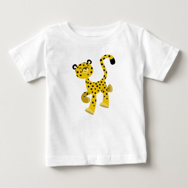 Camiseta De Bebé Cute Merry Personalizado Cheetah Baby T-Shirt (Anverso)