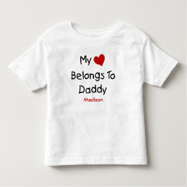 Camiseta De Bebé Cute mi corazón pertenece a papi traje de bebé