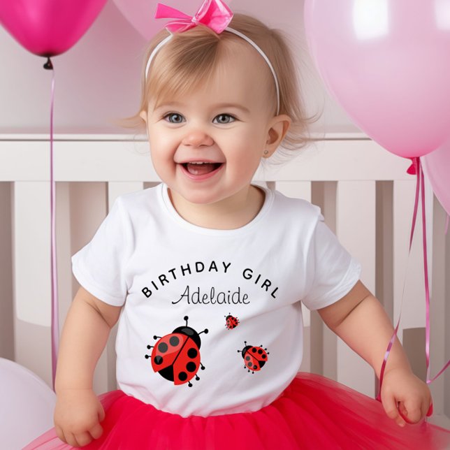 Camiseta De Bebé Cute Moderno Ladybug Rojo Personalizado (Subido por el creador)