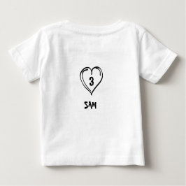 Camiseta De Bebé Cute Mum & Dad Heart – Custom Name Baby T-Shirt