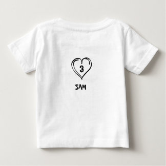 Camiseta De Bebé Cute Mum & Dad Heart – Custom Name Baby T-Shirt