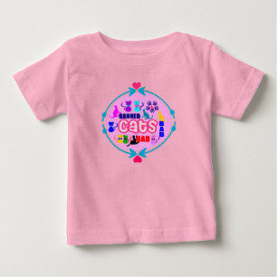 Camiseta De Bebé 😻 🐾 ↷ ❤ Cute Naughty Cat Family Finest Organic