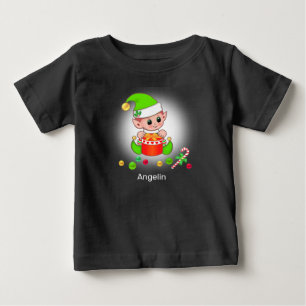 Camiseta De Bebé Cute Navidad Baby Elf & Confeti