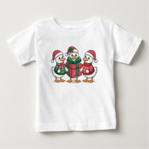 Camiseta De Bebé Cute Navidades Ducks Personalizado Art-68105