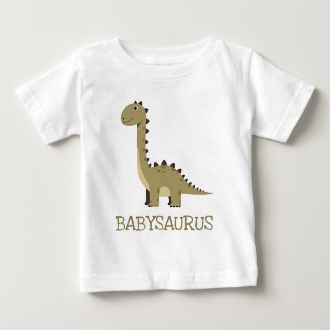 Camiseta De Bebé Cute Neutral Dinosaur Bebésaurus (Anverso)