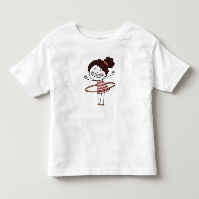 Camiseta De Bebé Cute niña palo de sonrisa grande hermosa acuarela (Anverso)