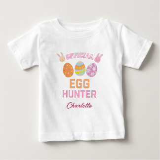 Camiseta De Bebé Cute Official Egg Hunter Easter Kids Name