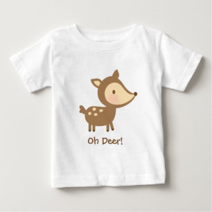 Camiseta De Bebé Cute Oh Deer Pun Humor Para Bebés