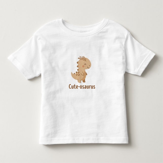 Camiseta De Bebé Cute-osaurus – Adorable Dinosaur (Anverso)