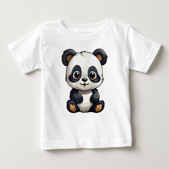 Camiseta De Bebé Cute panda (Anverso)