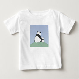 Camiseta De Bebé Cute Panda Bajo las Estrellas