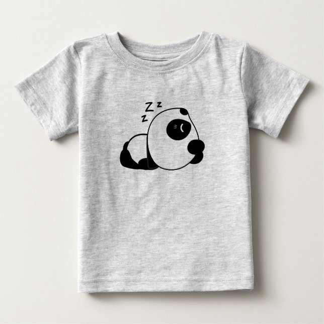Camiseta De Bebé Cute Panda Personalizado Zzz (Anverso)