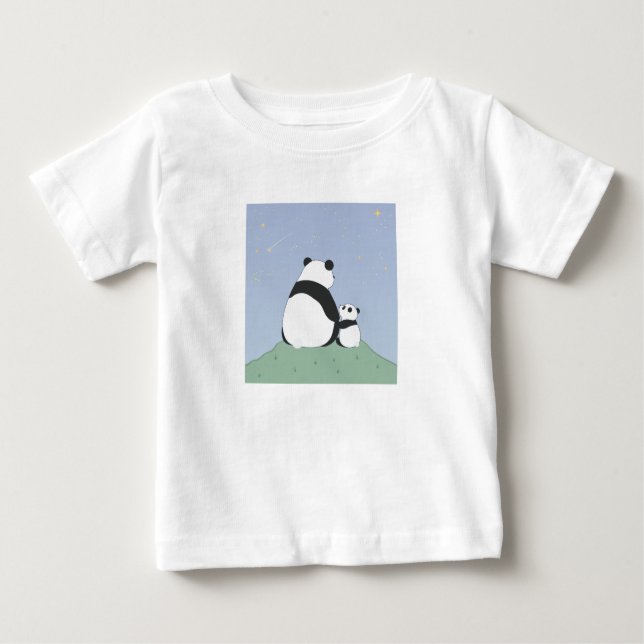 Camiseta De Bebé Cute Panda Under Stars (Anverso)
