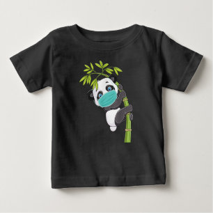 Camiseta De Bebé Cute Panda Wear Face Mask Funny Panda Gift