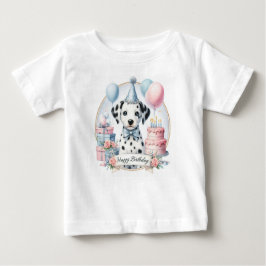Camiseta De Bebé Cute Pastel Puppy Dalmatian - Cumpleaños