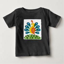 Camiseta De Bebé Cute Peacock