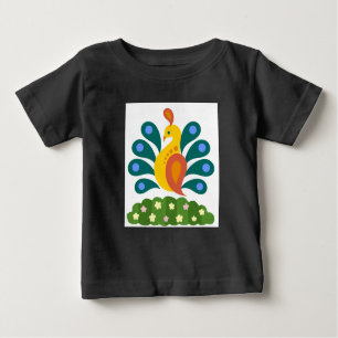 Camiseta De Bebé Cute Peacock