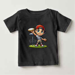Camiseta De Bebé Cute pequeño niño jugando al disco
