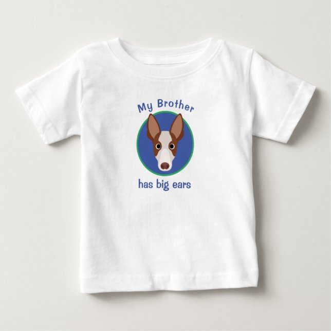 Camiseta De Bebé Cute Perro Podenco Cartoon (Anverso)