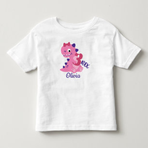 Camiseta De Bebé Cute Personalizado Dinosaurios tercer Chica de cum