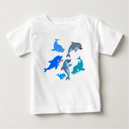 Camiseta De Bebé Cute Personalizado Dolphin Pod Ruffle Vestido
