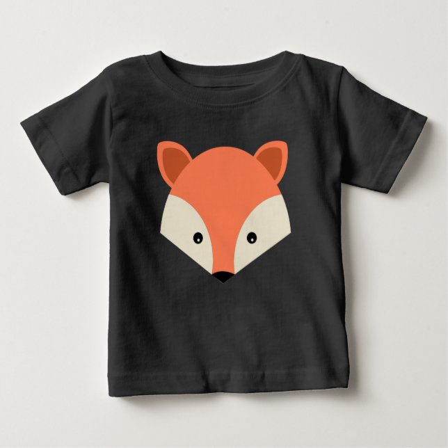 Camiseta De Bebé Cute Personalizado Fox Face (Anverso)