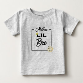 Camiseta De Bebé Cute Personalize Lil baby Bro