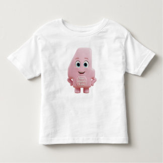 Camiseta De Bebé Cute Pink Cartoon Number 4 | "Four Stands Firm"