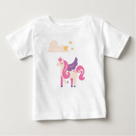 Camiseta De Bebé Cute Pink Unicorn Baby T-Shirt