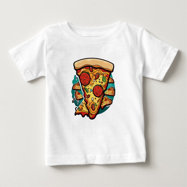 Camiseta De Bebé Cute Pizza Slice T-Shirt (Anverso)