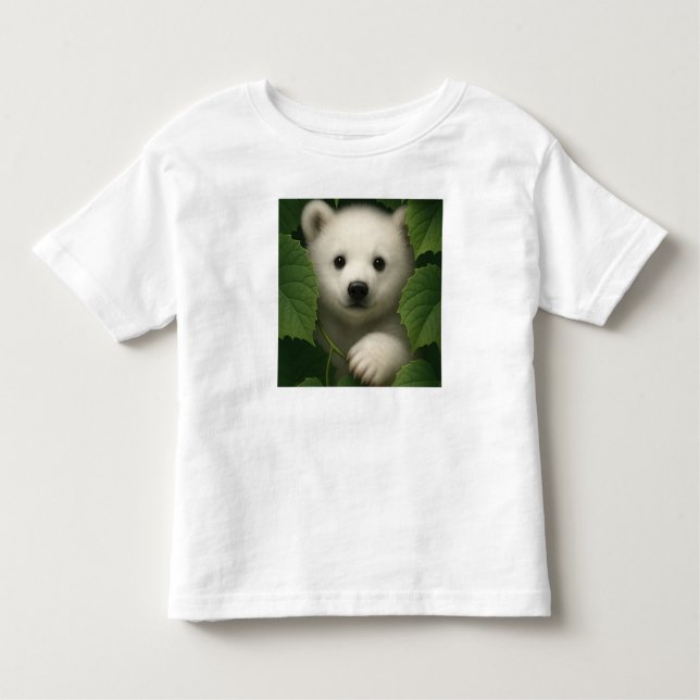 Camiseta De Bebé “Cute Polar Bear Kids T-Shirt – Winter Animal Tee (Anverso)