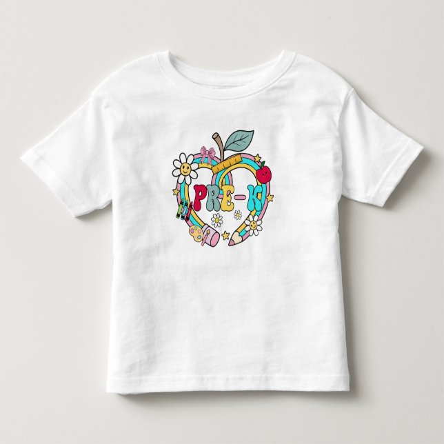 Camiseta De Bebé Cute Pre-K Toddler T-shirt (Anverso)