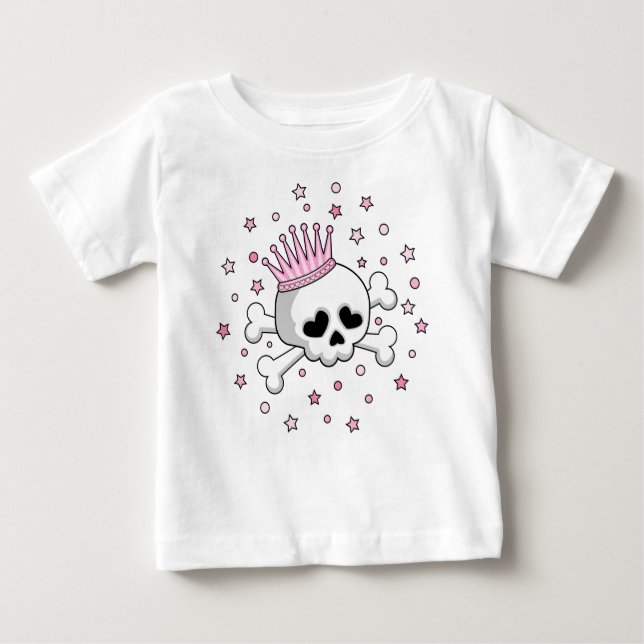 Camiseta De Bebé Cute Princess Skull (Anverso)