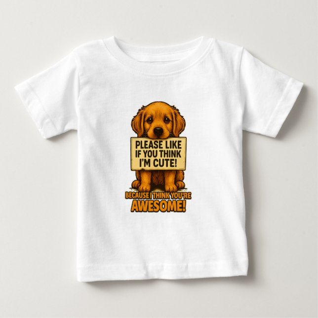 Camiseta De Bebé Cute Puppy, Funny Dog Lover Quote (Anverso)
