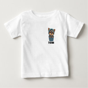 Camiseta De Bebé Cute Puppy in a Pocket T-Shirt