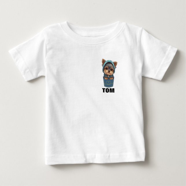 Camiseta De Bebé Cute Puppy in a Pocket T-Shirt (Anverso)