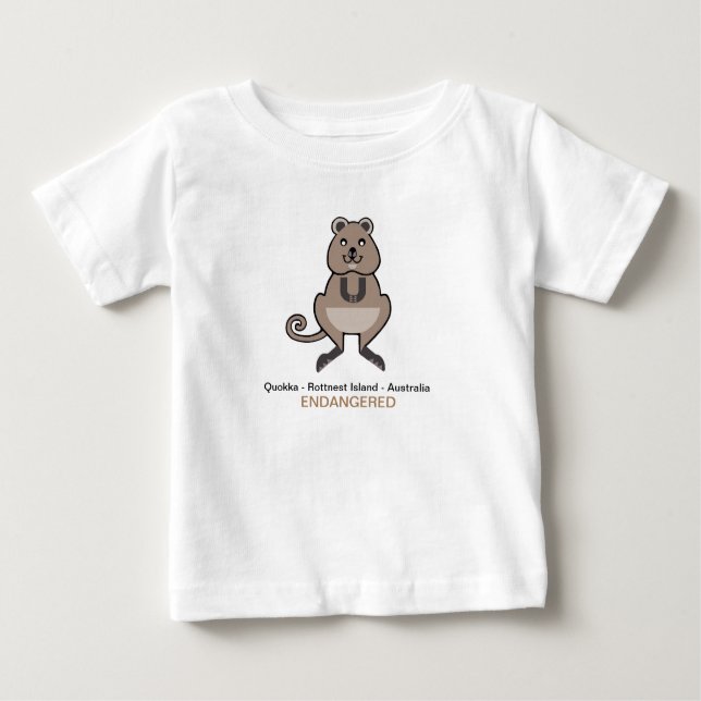 Camiseta De Bebé Cute QUOKKA - Australia - Gráfico animal en peligr (Anverso)