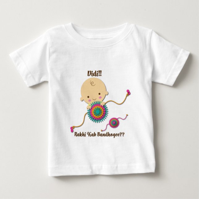 Camiseta De Bebé Cute Raksha Bandan Tshirt para niños (Anverso)
