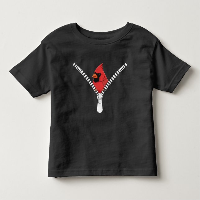 Camiseta De Bebé Cute Red Cardinal Bird Peek   (Anverso)